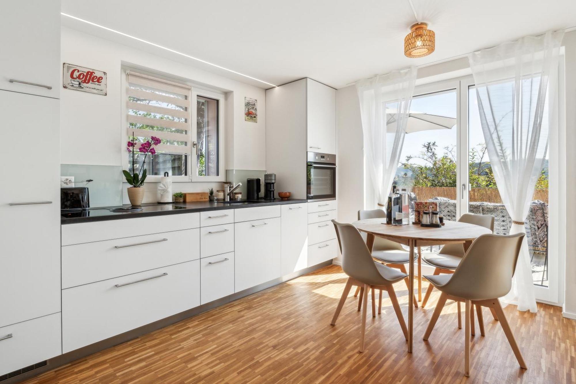 Business I Family Apartment I 1-4 Personen - Aare Blick, Nahe Altstadt I Beamer - 99" Leinwand I Terrassen Lounge Und Parkplatz Brugg  Bagian luar foto